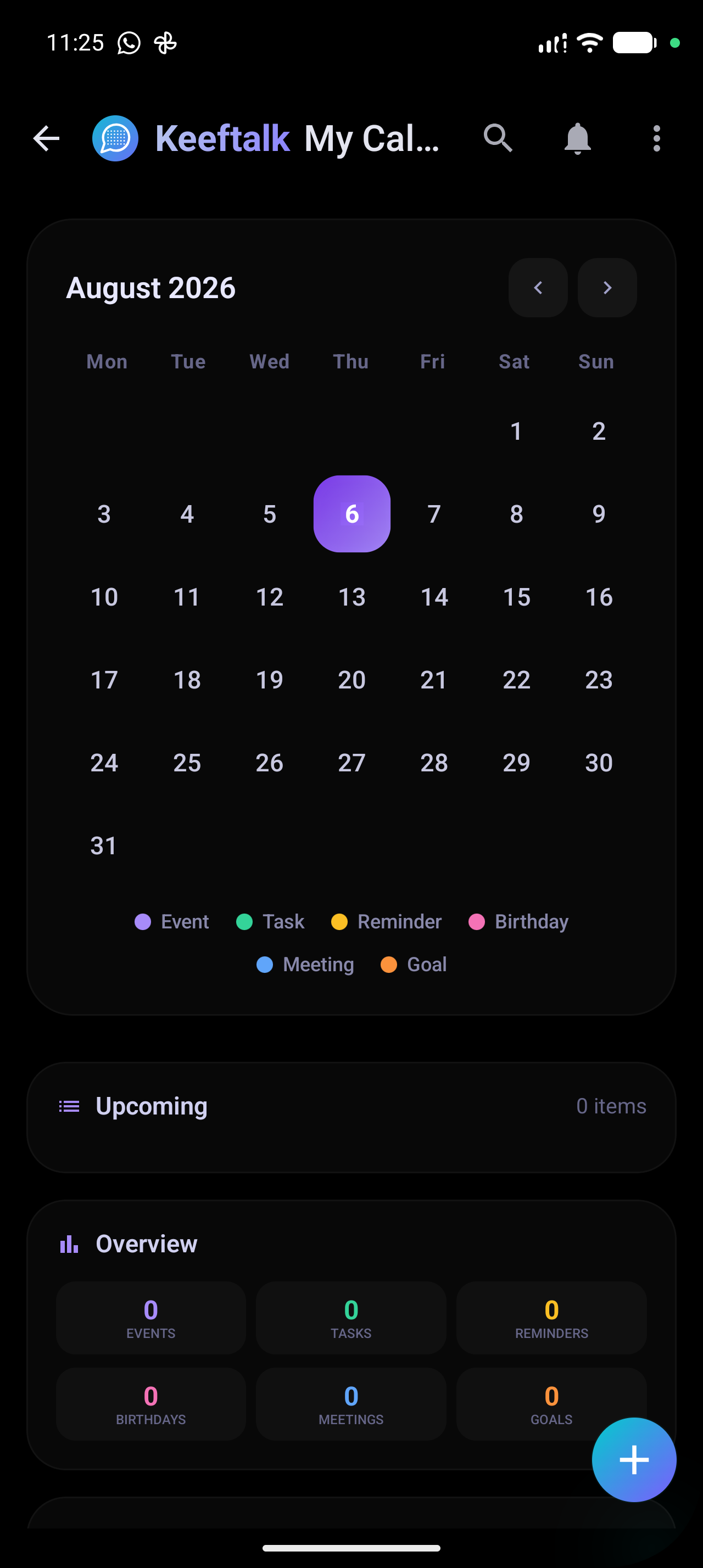 Keeftalk Personal Agenda